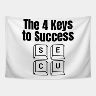 The Four Keys To Success funny design Tapestry