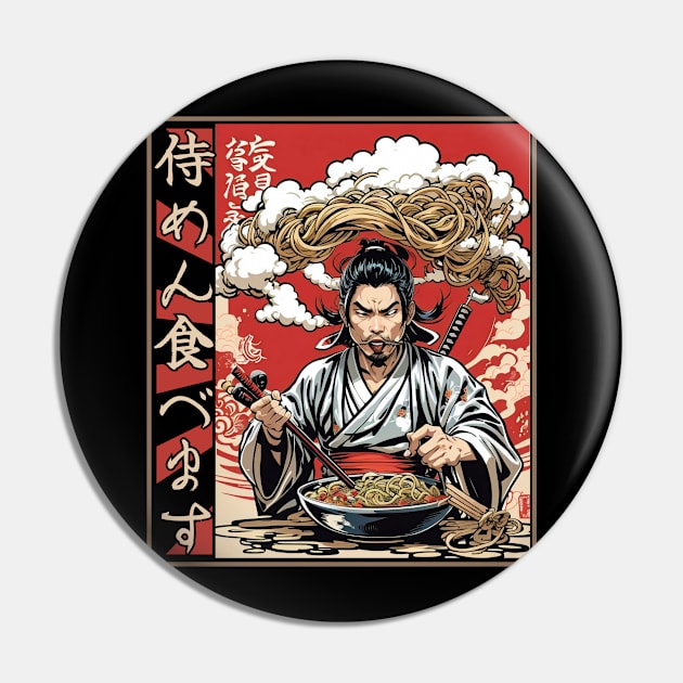 The Samurai eats Noodles Design. Pin by Imaginator Studio