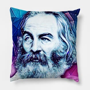 Walt Whitman Snowy Portrait | Walt Whitman Artwork 5 Pillow