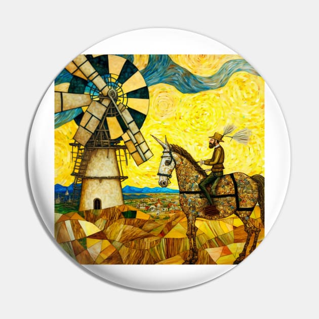 Don Quixote Van Gogh Pin by The Bark Side