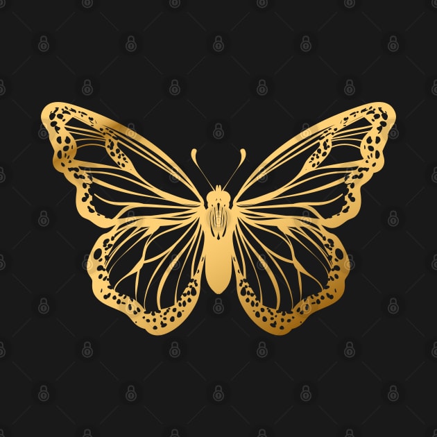 Gold Butterfly by OKUR Creative