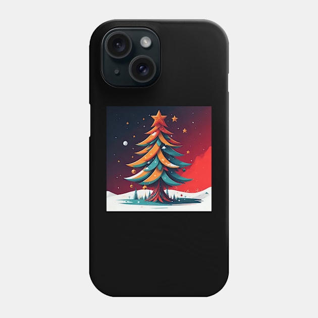 Painting of christmas tree Phone Case by Virshan