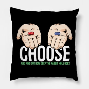 Matrix Hands Choose Funny Art Pillow