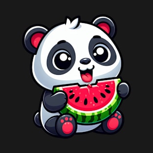 Panda With Watermelon Fruity Cute T-Shirt