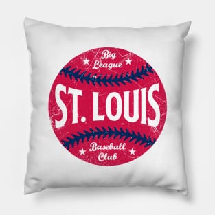 St. Louis Retro Big League Baseball - White Pillow