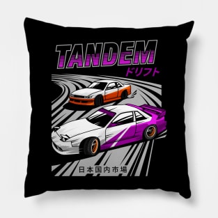 JDM car drift TANDEM Pillow