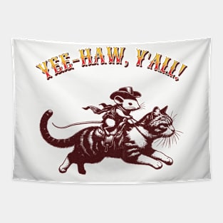 Yee-haw, y'all - Funny Rodeo Tapestry