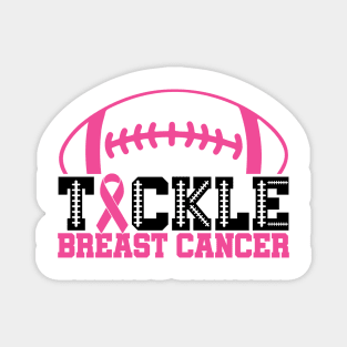 Tackle Breast Cancer Football Sport Awareness Support Pink Ribbon Magnet