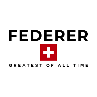 Roger Federer GOAT Made In Switzerland black T-Shirt