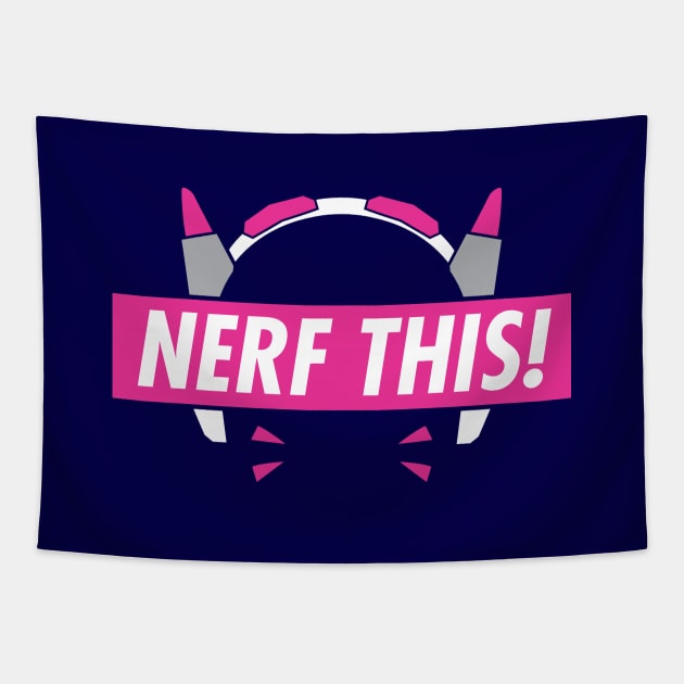 D.Va Nerf this! Voice line design Tapestry by ElevenVoid