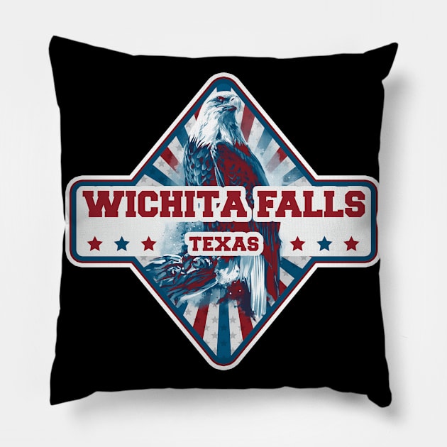 Wichita city gift. Town in USA Pillow by SerenityByAlex