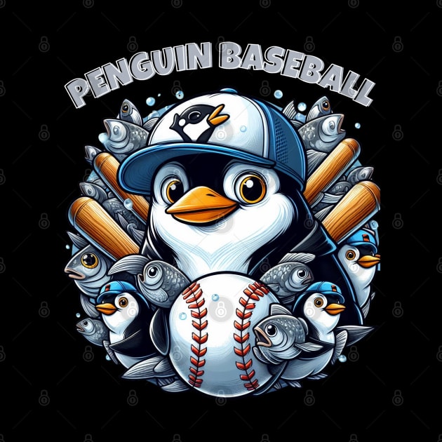 penguin baseball by hsayn.bara