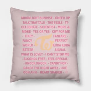 Design with TWICE songs Pillow