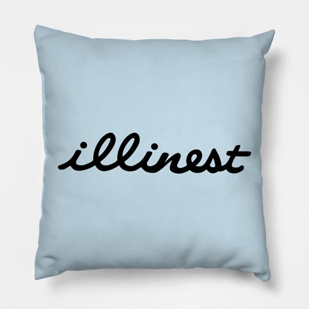 Illinest Golf tee shirt Pillow by Fresh Fly Threads