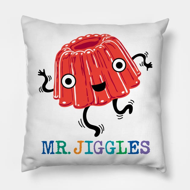 Mr Jiggles Pillow by Andibird