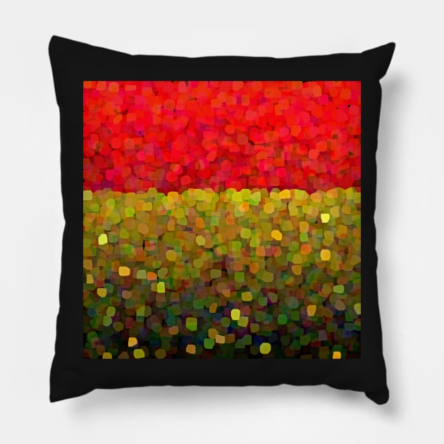 RED Sparkle and Glitter Red and Gold Pillow by Overthetopsm