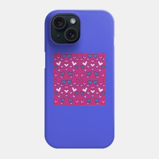 Violet Heart Pattern Phone Case