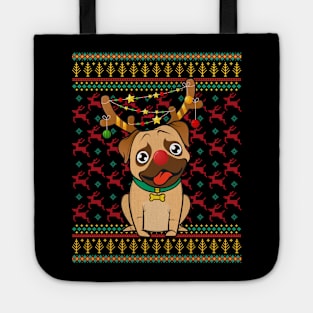 Not so Ugly Christmas Pug Xmas Pajama Tote