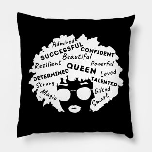 Afro Woman - Black Queen - Affirmations Pillow