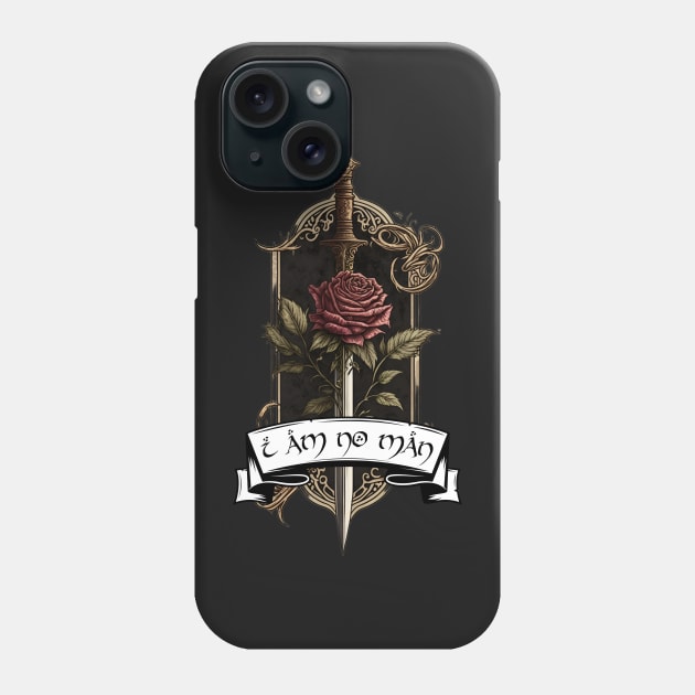 I Am No Man Crest - Rose and Sword - Fantasy Phone Case by Fenay-Designs