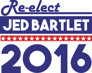 Re-Elect Jed Bartlet 2016 (Bold Stars) Magnet