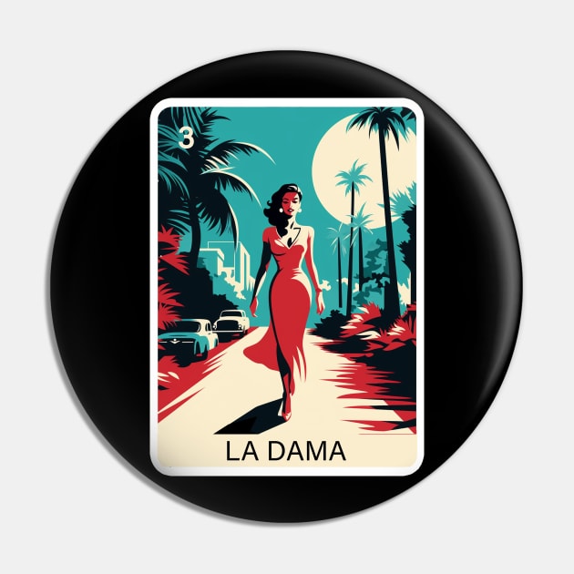 Mexican Lottery La Dama Lady Game of Mexico Loteria Design Pin by VogueTime