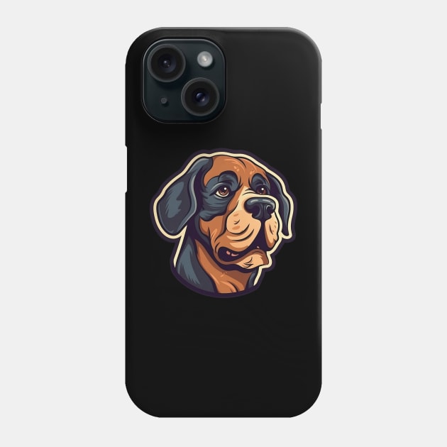 Rottweiler dog head Phone Case by KOTYA