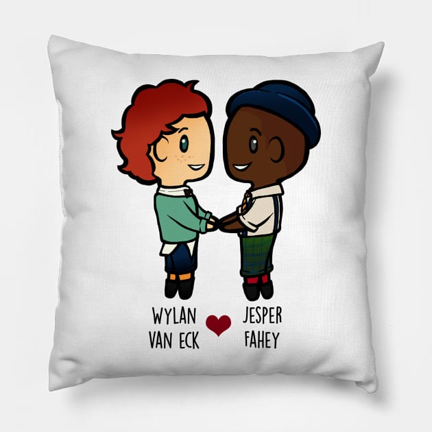 Wylan x Jesper - Six of Crows Pillow by yalitreads