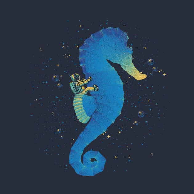 Riding a Sea Horse Astronaut by Tobe Fonseca by Tobe_Fonseca