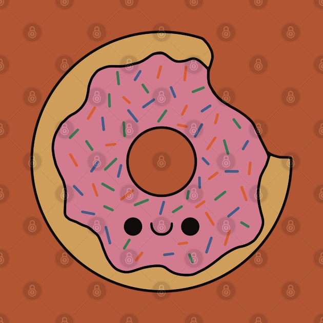 Cute Strawberry Donut - Kawaii Donut by KawaiiByDice