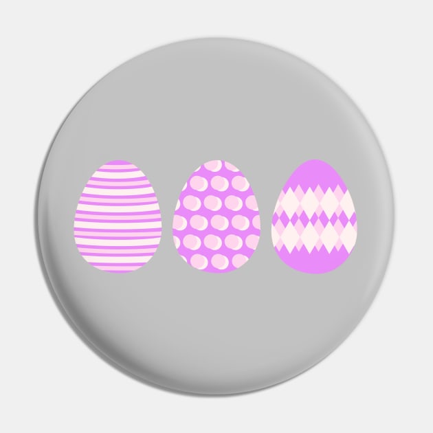 Eggspert Easter Eggs - Decorated Eggs in Pink Pin by skauff