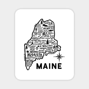 Maine Map Magnet