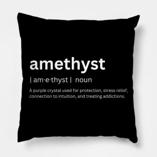 Amethyst Crystal Dictionary Definition Traits Pillow