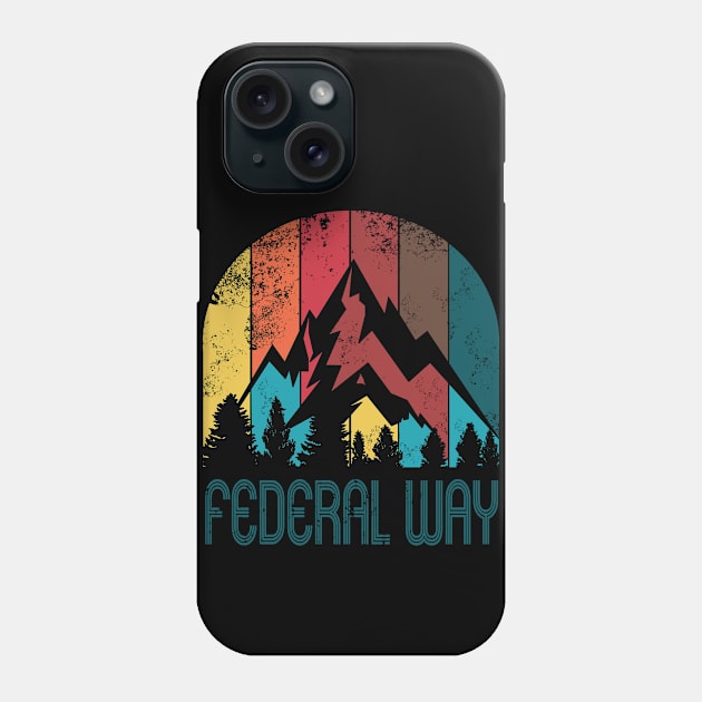 Retro City of Federal Way T Shirt for Men Women and Kids Phone Case by HopeandHobby