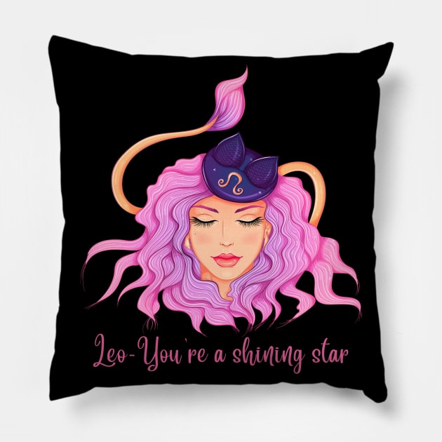 Leo Birth Sign Pillow by BirdsnStuff