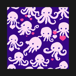 Octopus Lovefest - Super Cute Colorful Cephalopod Pattern T-Shirt