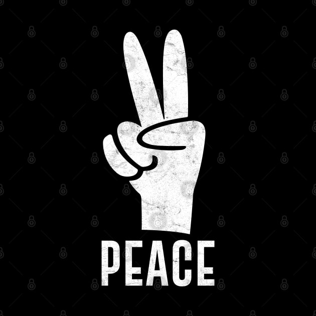 Peace Hand Sign - Faded Style by Tee Tow Argh 