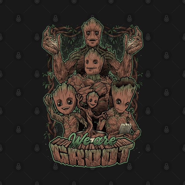 We are Guardians - Galaxy Superhero Tree by Studio Mootant