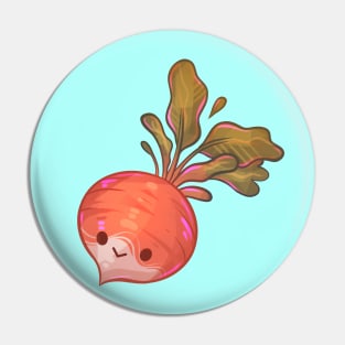 Happy Little Red Radish Pin