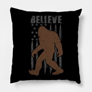 Bigfoot American Flag Pillow