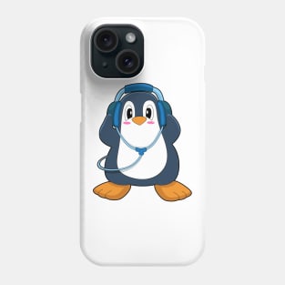 Penguin Headphone Music Phone Case