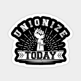 Labor Day Retro Vintage USA Labor Day Workers Unionize Magnet