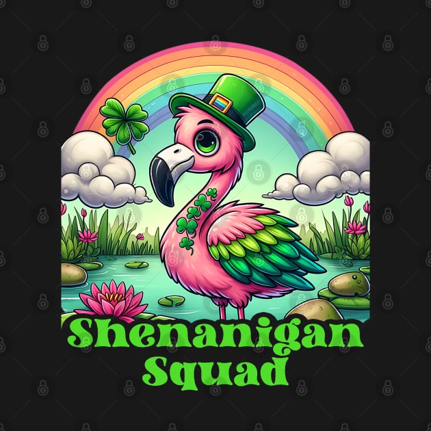 Flamingo St Patricks Lover Shamrock Lucky Ireland by click2print