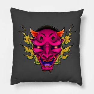 Hannya & Flames 2 Pillow