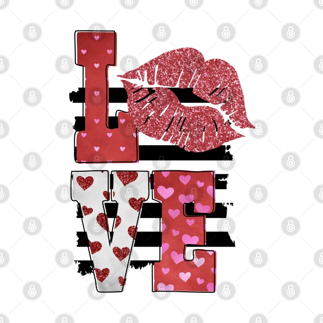 Valentines Love & Lips by MarinasingerDesigns