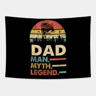 Dad Man Myth Legend Vintage Jeep For Mens Papa Father's Day Jeep gift Tapestry