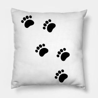 Animal Tracks Paw Prints Pillow