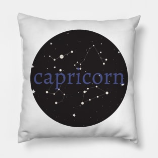 Capricorn Zodiac Star Sign Circle Pillow