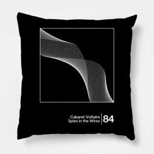 Spies In The Wires / Minimalist Graphic Artwork Design Pillow