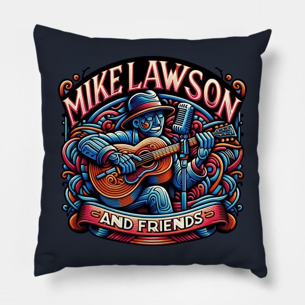 Mike Lawson and Friends - Guitar Man Pillow by Mike Lawson and Friends